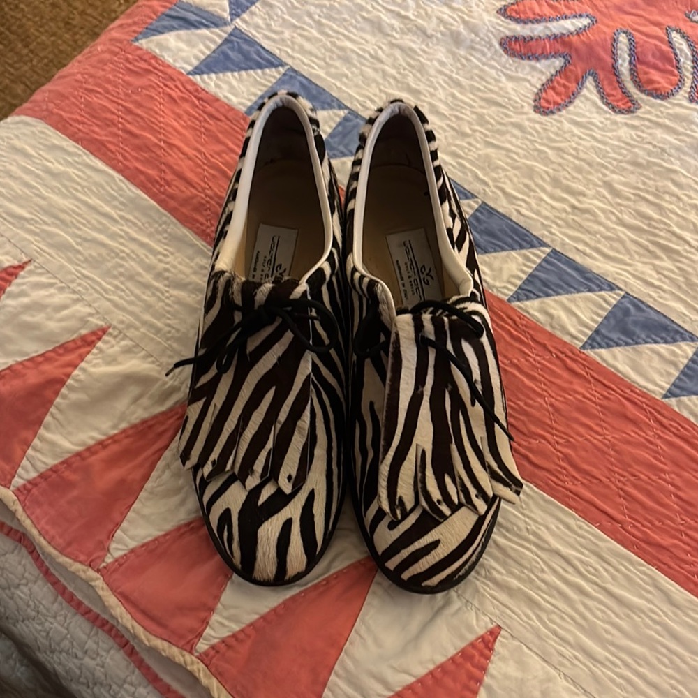 Walter Genuin Zebra Print Athletic Shoes